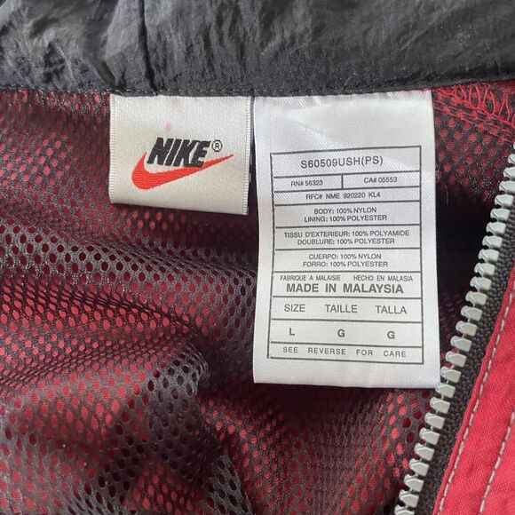 Nike Jacket Hooded 1/2 Zip Pullover Windbreaker Vintage Center Swoosh Mens Large - Picture 3 of 6